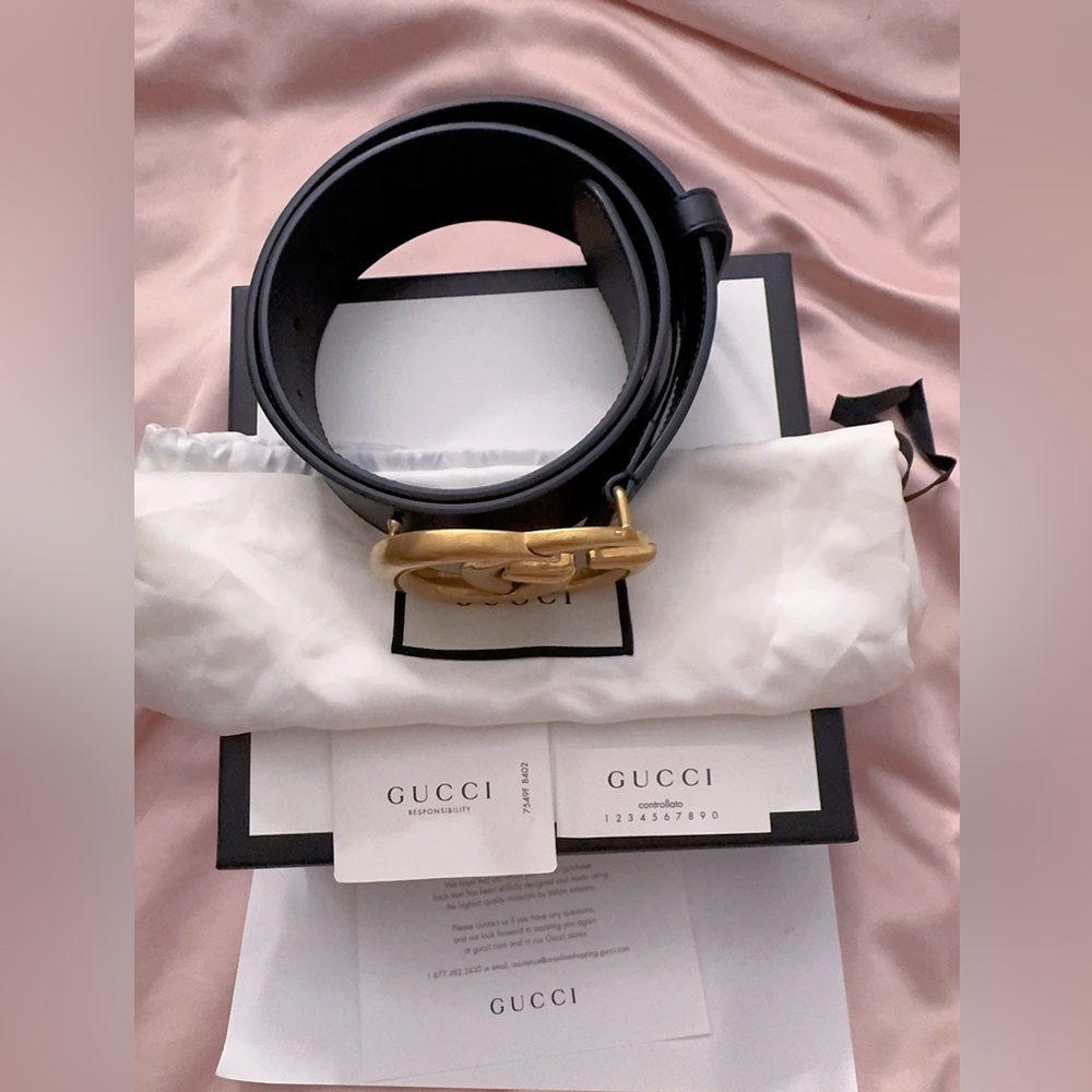 Authentic Gucci GG Marmont wide belt 70/28 - Picture 5 of 13